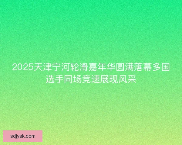 2025天津宁河轮滑嘉年华圆满落幕多国选手同场竞速展现风采