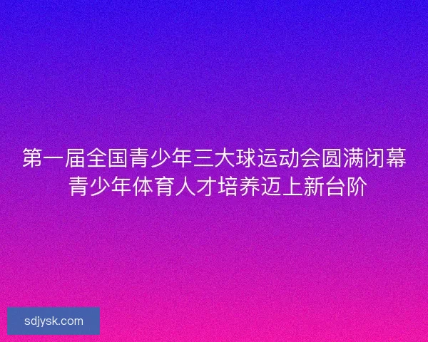 第一届全国青少年三大球运动会圆满闭幕 青少年体育人才培养迈上新台阶